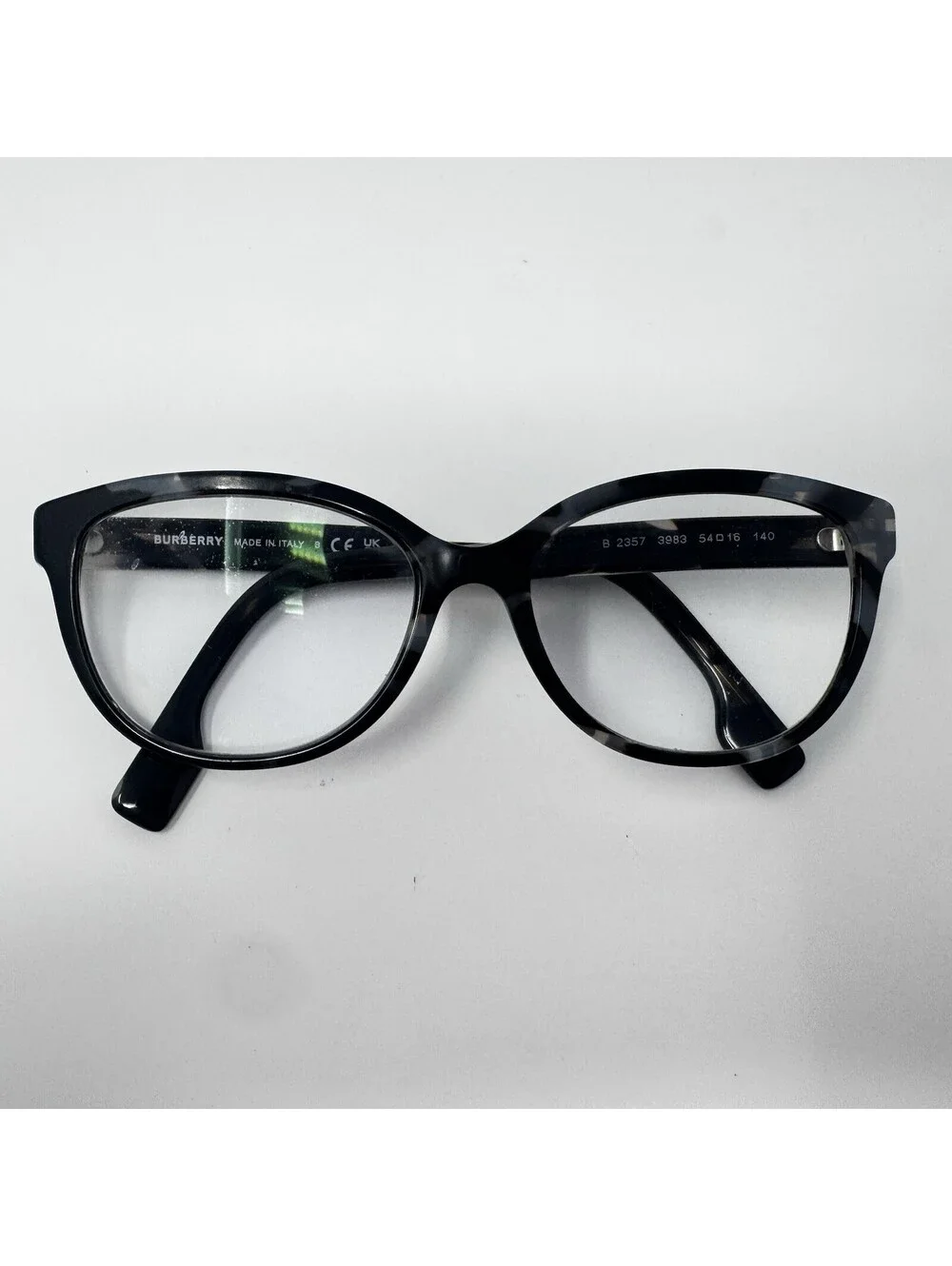 Burberry Esme BE2357 3983 Top Check Grey Havana Eyeglass Frames Only 54-16-140